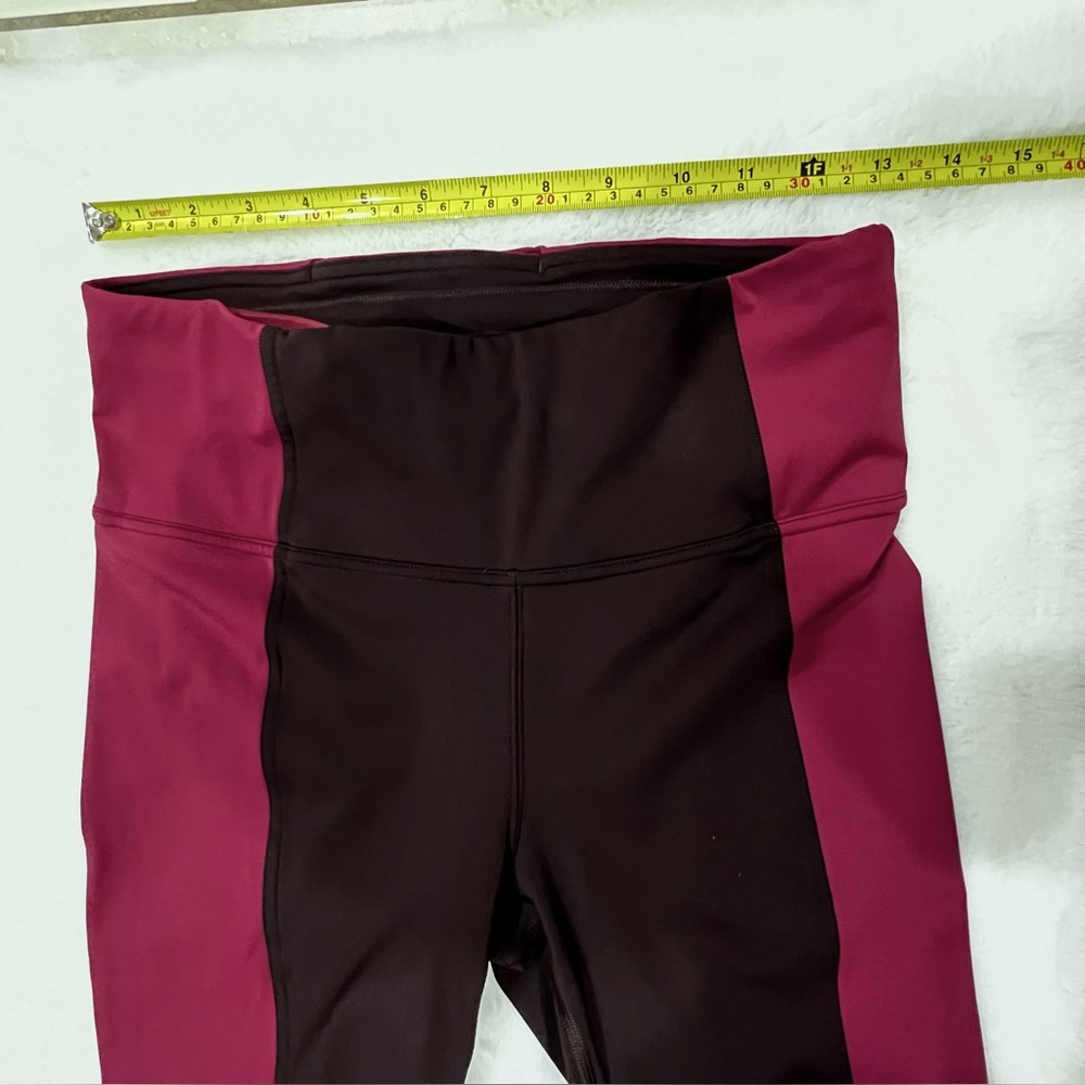 Lululemon Wake & Train Tight *28" Black Satin / Star Ruby Size 8 - Picture 15 of 15